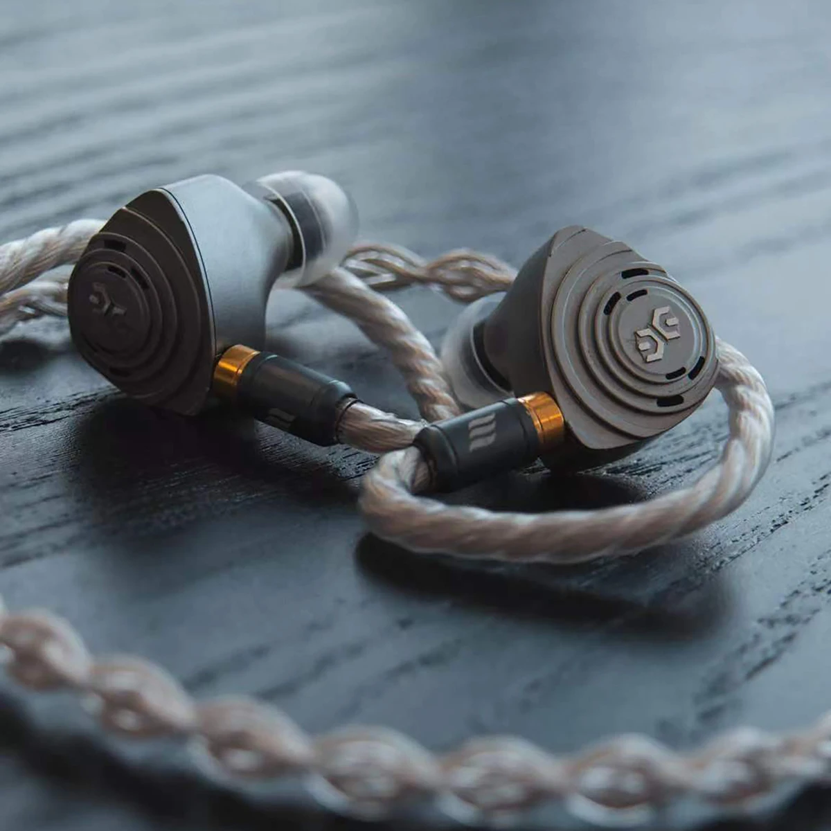 Elysian Acoustic Lab 필그림 이어폰, 펜타콘 이어 실버 도금 구리 케이블 포함, 1 LSR DD + 3 Sonion BA 오디오 애호가 스포츠 IEM