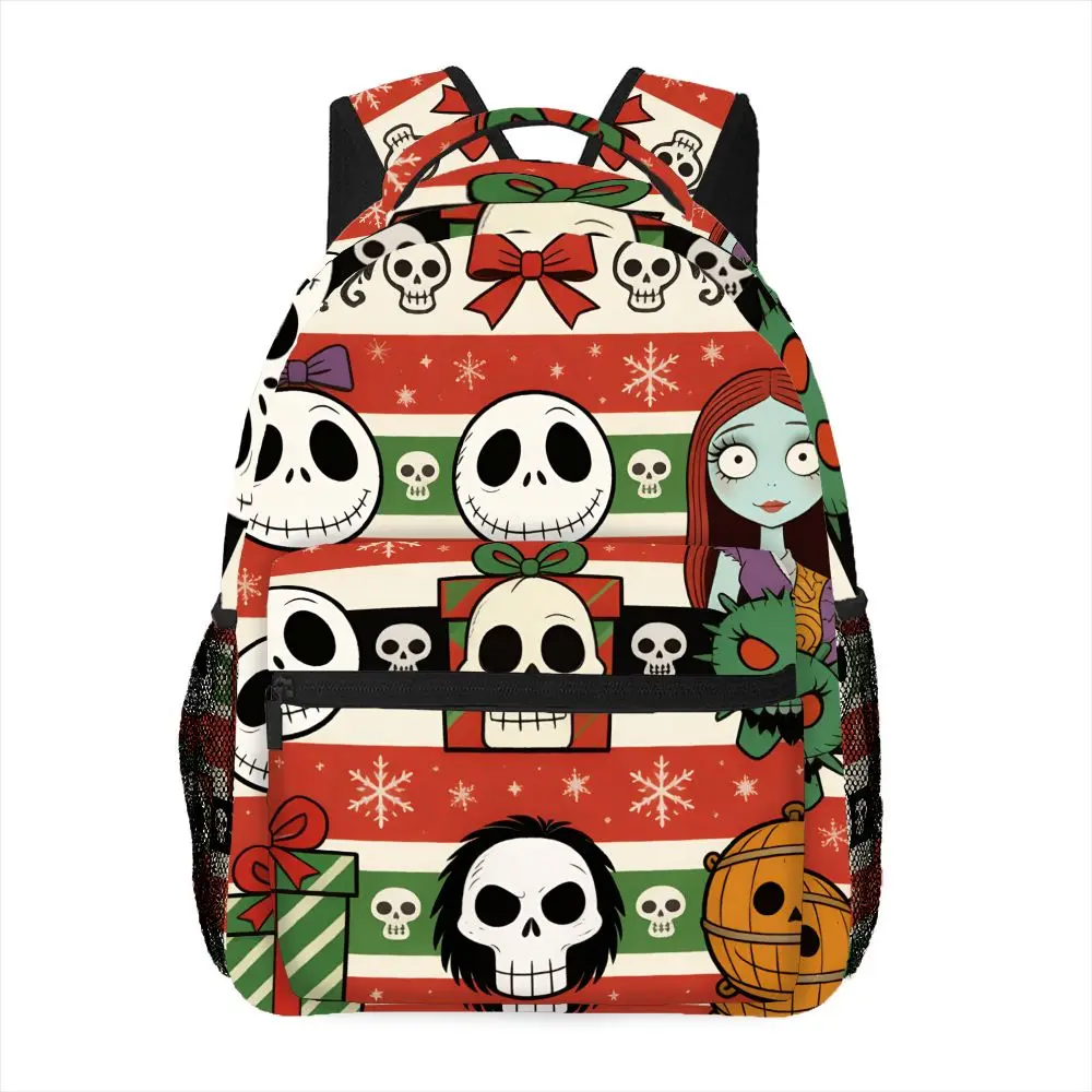 

1PC Christmas Themed Jack Skellington Patterned Fashionable Backpack Durable Elegant Ideal Gift for Festive Atmosphere