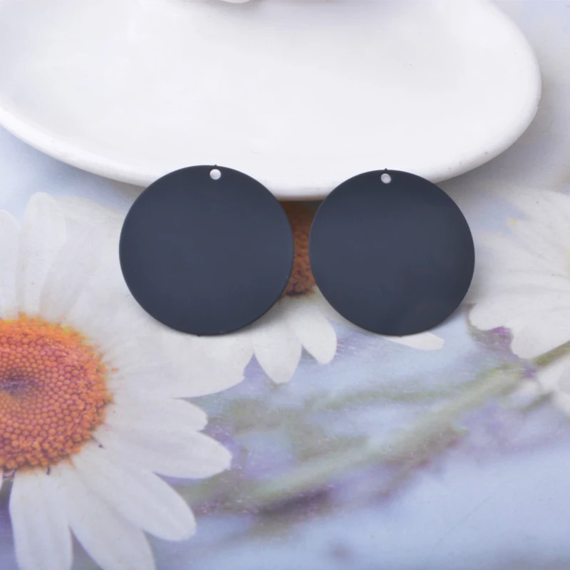 10 Stück AB9257 30mm Runde Anhänger aus Eisen, mehrfarbig lackiert, für DIY-Schmuckherstellung – Detail 11
