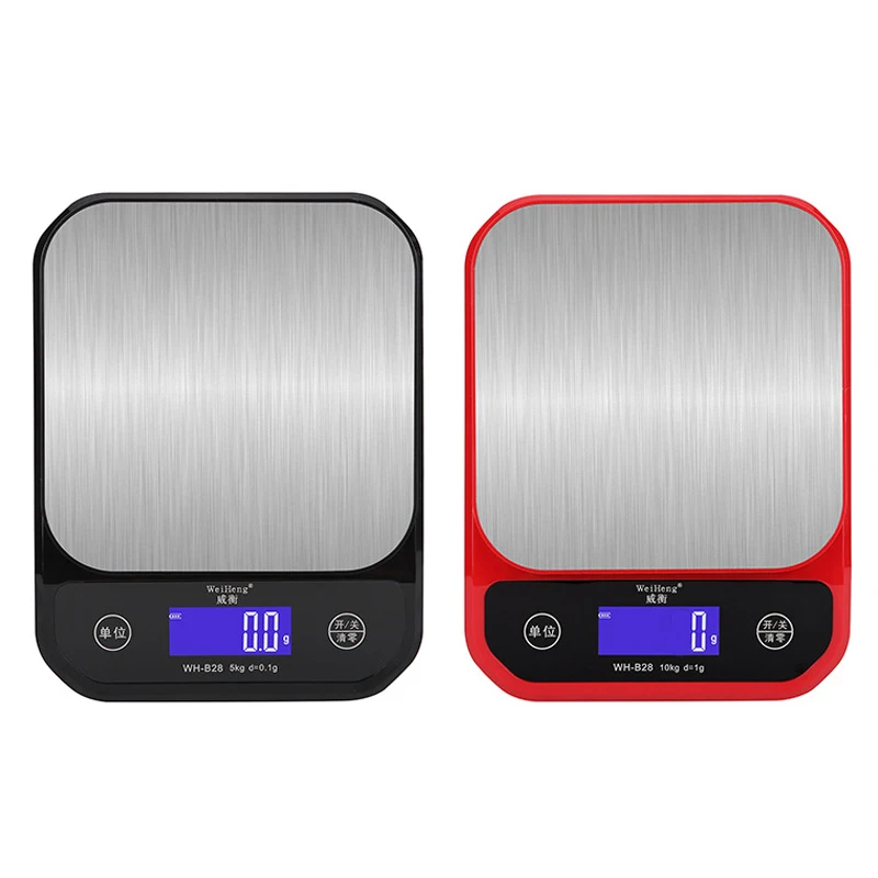 10kg/1g 5kg/0.1g USB Charging Digital Kitchen Scale IP67 Waterproof Stainless Steel Weighing Scale Food Diet Electronic Scale