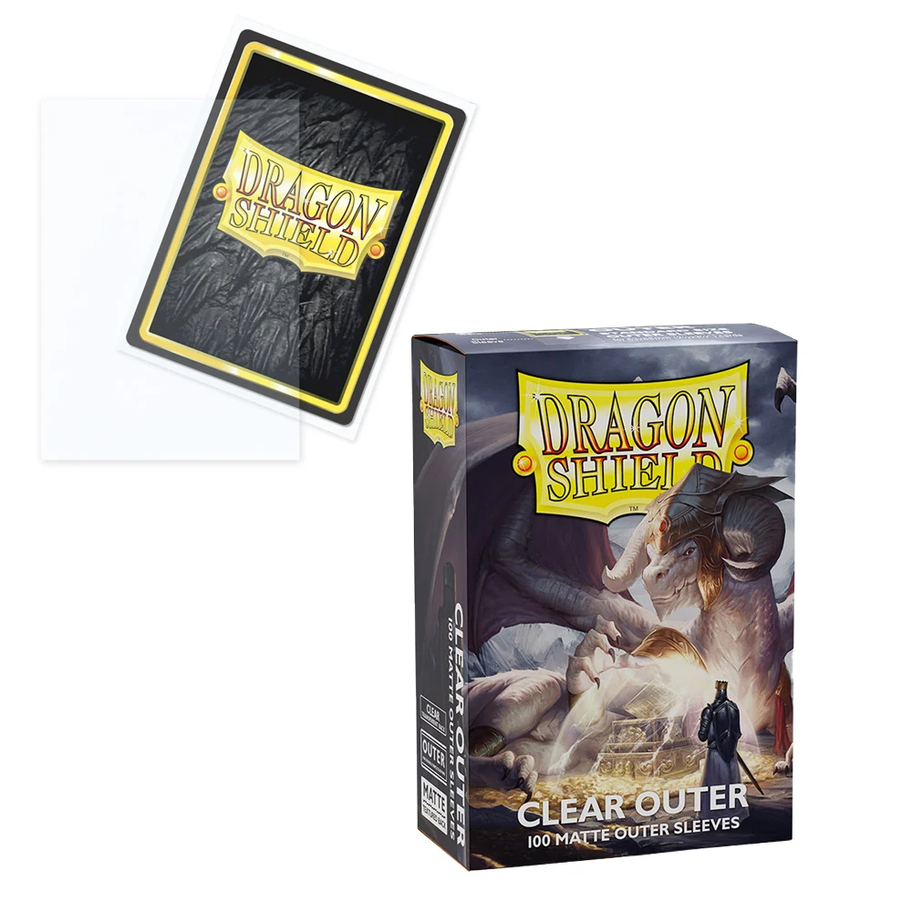 100 ct transparente äußere Dragon Shield-Kartenhüllen, matte, transparente TCG-Hülle in Standardgröße, TCG-Kartenschutz, MGT/PTCG/FAB-Abdeckungen – Detail 5