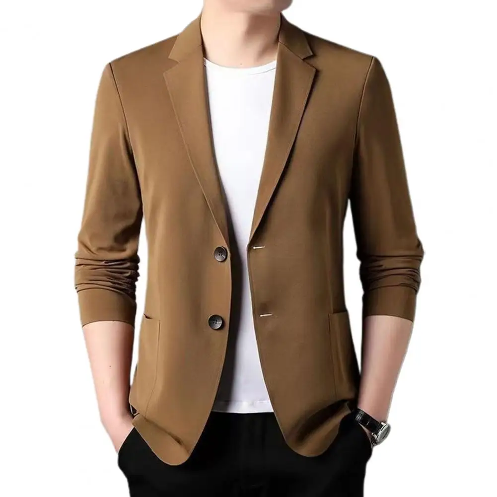 Chaqueta de traje de seda de hielo ultrafina antiarrugas para hombre, blazer transpirable, traje informal elástico, blazers ligeros de talla grande, Verano