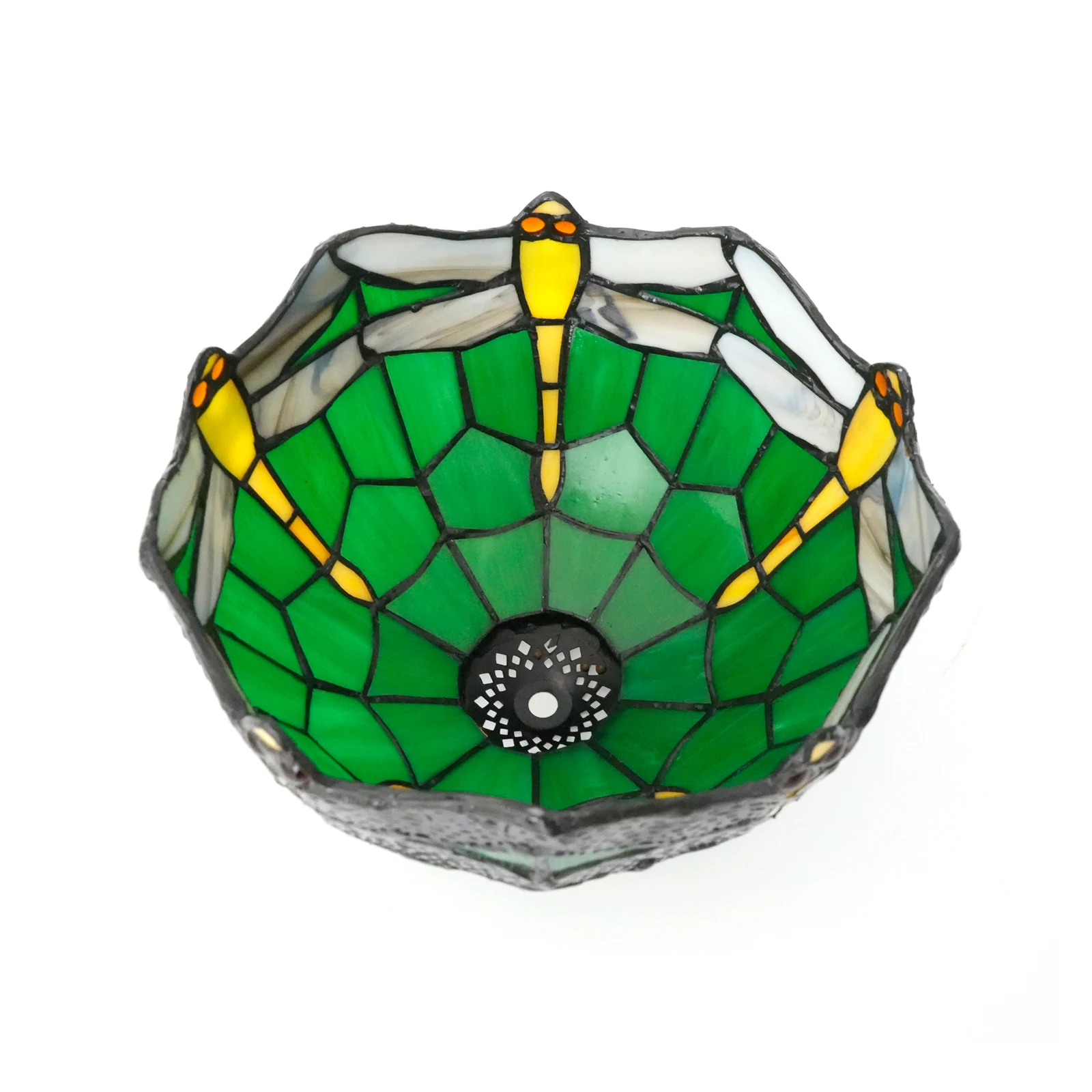 Vintage Mosaic glass lamp shade, diameter 20cm suitable for indoor ceiling lamp shade replacement, handmade art lamp shade