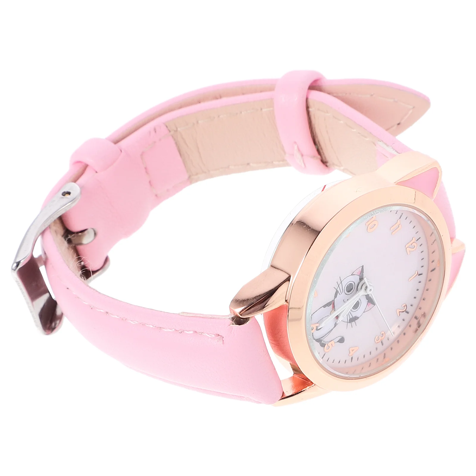 Montre-bracelet Shoous pour enfants, motif de chat, vintage, brillant, enfants, garçons, filles, rose, Miss Toddler