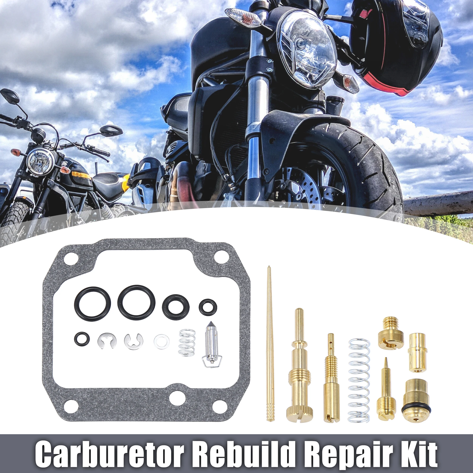 

Motorcycle Carburetor Repair Rebuild Kit Replacement for Suzuki LT160 LT160E 1989 1990 1991 1992