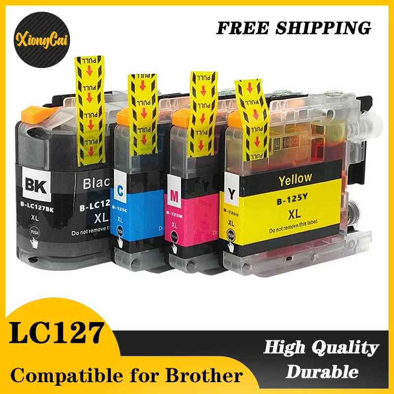 Full Ink For LC127 LC125 127XL 125XL Compatible Ink Cartridge For Brother MFC-J4410DW/J4510DW/J4610DW/J4710DW/DCP-J4110DW