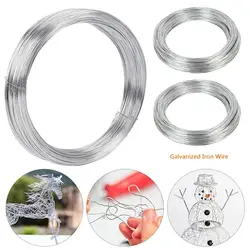 Galvanized Iron Wire Fine Steel Wire Rope Handmade Multi-Purpose Steel Wire Ideal for Crafts DIY Projects Fastening Fixing Up