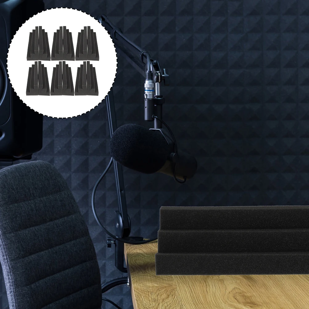 

12pcs Bass Trap Corner Wall Wedge Soundproof Block Acoustic Panel For Studio Recording Room Sound Absorbing