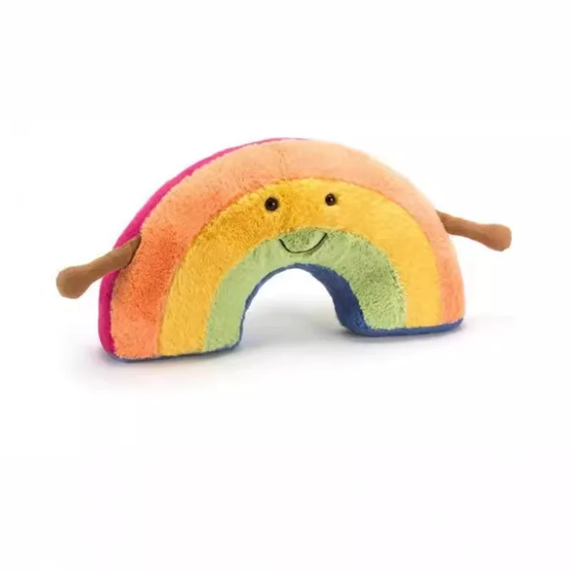 Amuseables Rainbow Plush Stuffed Dolls Cute Rainbow Pillow Sofa Cushion Decorations Collectibles Toys Kids Gifts Custom