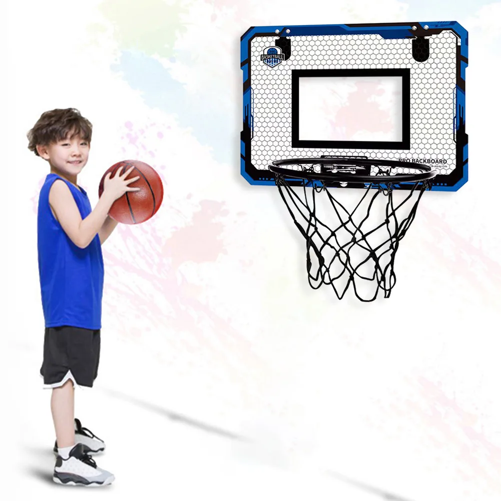 Mini panier de basket-ball pour enfants avec tableau d'affichage électronique, panneau arrière de sport de balle, accessoire d'exercice intérieur extérieur, jouets de jeu amusants