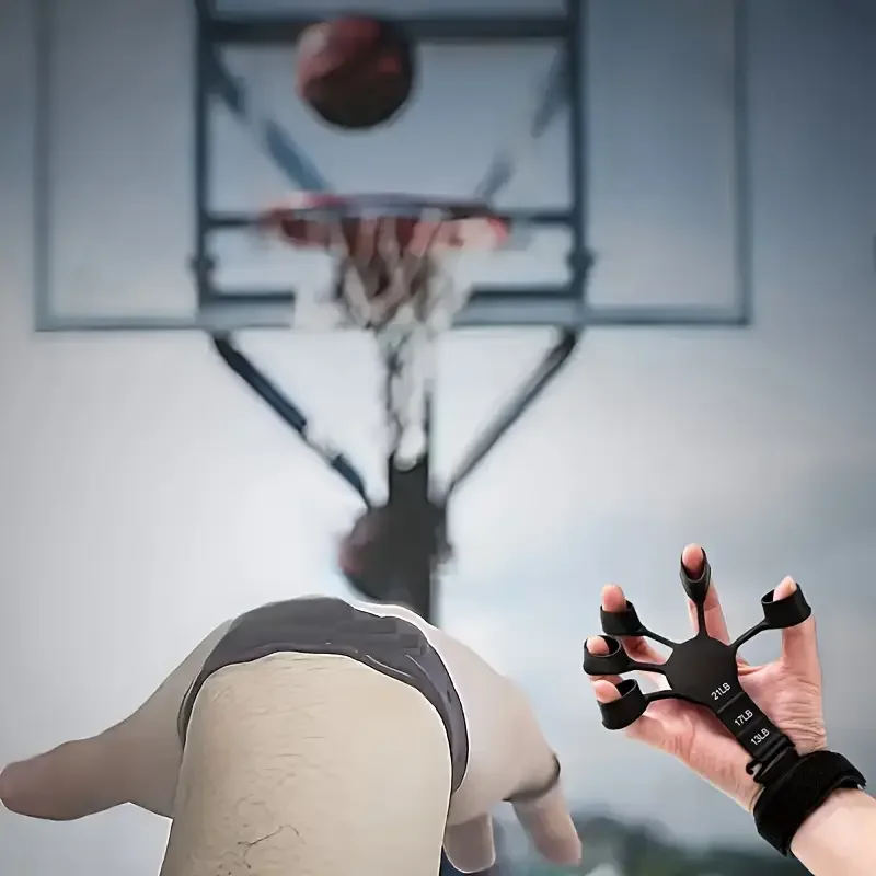 Silicone Finger Exerciser - Hand Therapy Grip Strengthener for Recovery, 5-Finger & Wrist Rehabilitation Trainer