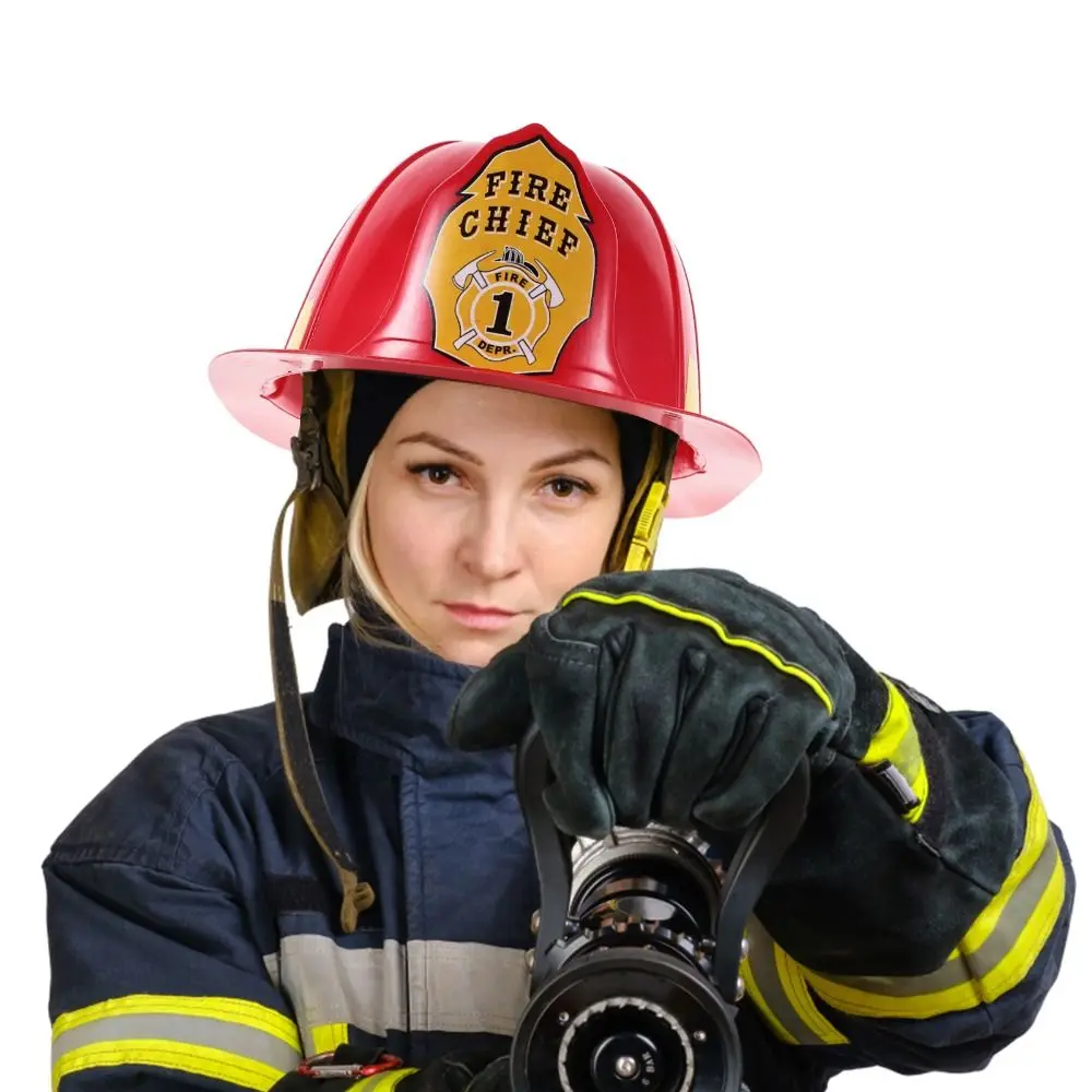 Fireman Hat Simulation Fireman Hat Makeup Toys Adjustable Fireman Safety Helmet Plastic Security Fireman Hat Toy Kids Toys