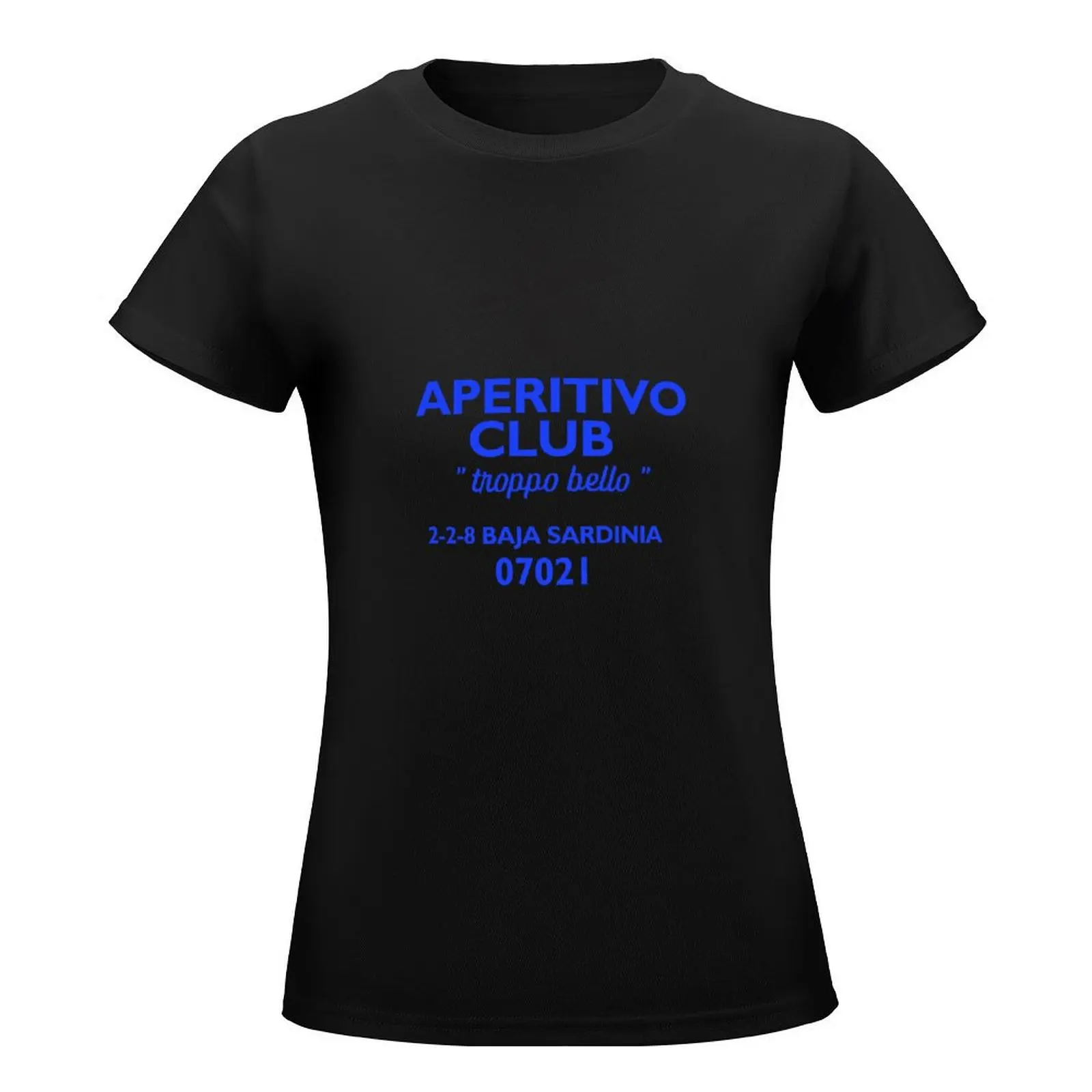 Vintage Inspired Graphic Print Aperitivo Club T-Shirt vintage clothes anime cat shirts for Women