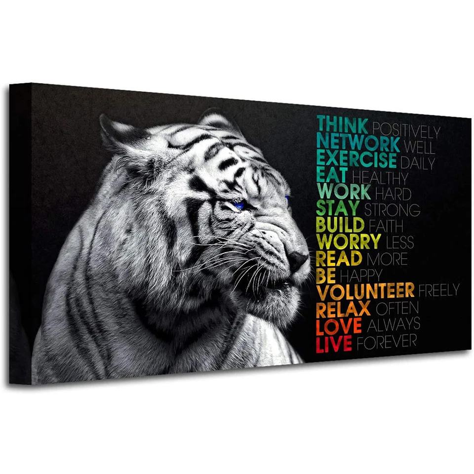 Animal Tiger Diy diamond painting Motivational Inspirational Quotes full drill diamond embroidery diamond Mosaic home decor