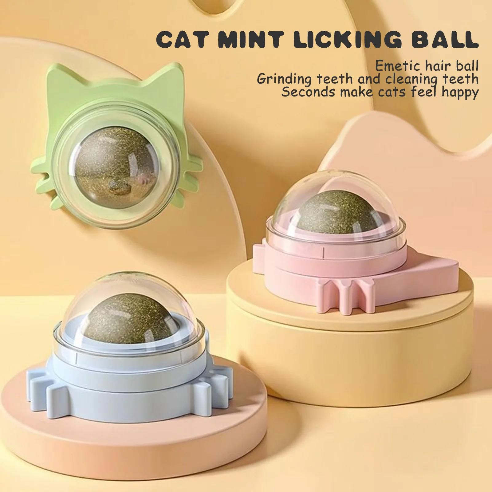 

Rotating Catnip Treats Cat Toys Healthy Natural Mint Cleaning Teeth Toy Suitable for Toys Indoor Cats Play