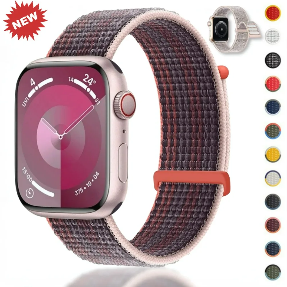 

Nylon Band for Apple Watch Bands Ultra 2 49mm 44mm 40mm 45mm 41mm 42mm 40mm Bracelet Strap IWatch Ultra Series 9 7 6 5 Se 8 Belt