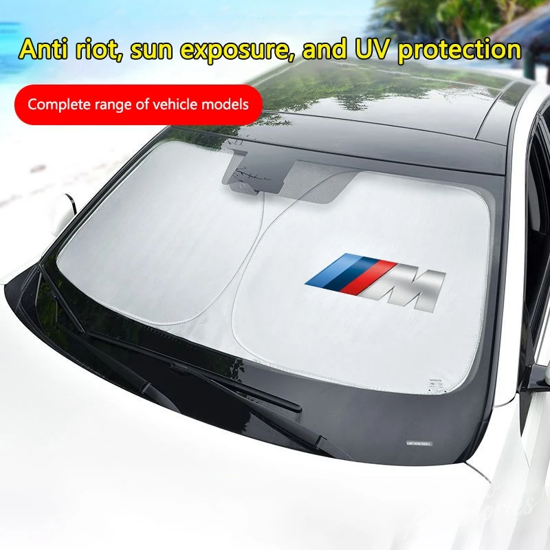Car Sun Visor Folding Sunscreen Front Windshield Cover For BMW M E34 E36 E60 E90 E46 F10 F20 X5 M3 M5 M6 E71 Accessories sticker