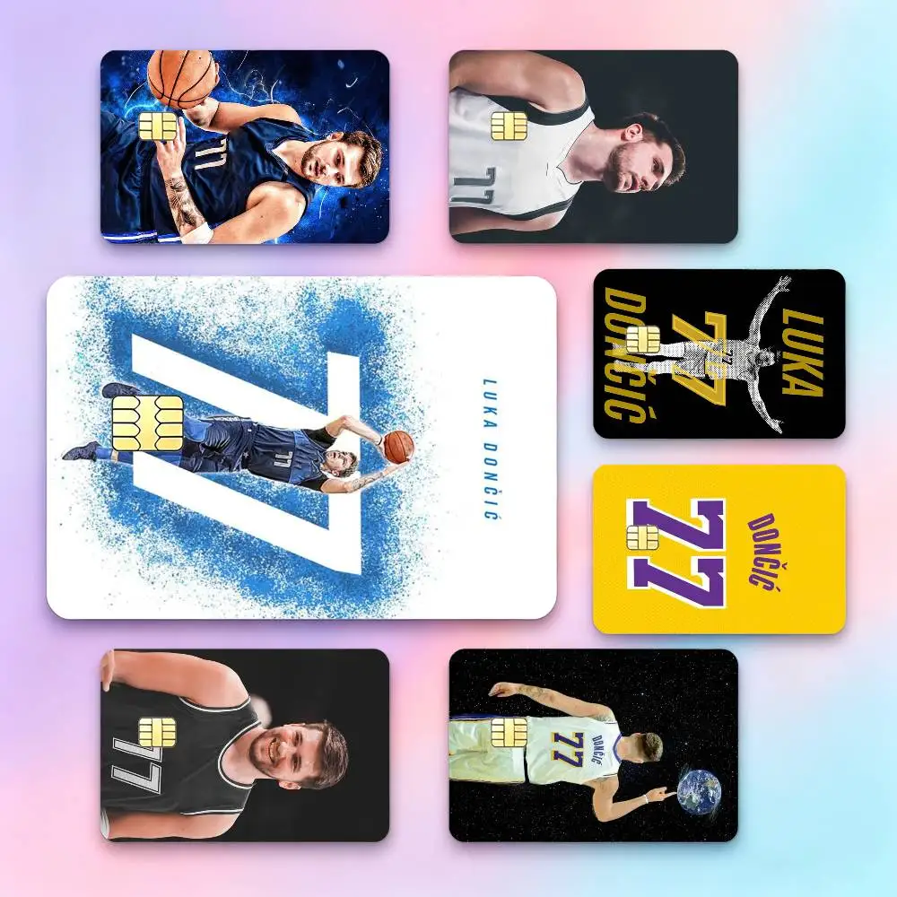 Basketball star L-Luka Doncic 77 Credit Card HD Stickers Game Card Decal Small Chip Waterproof Sticker Gift
