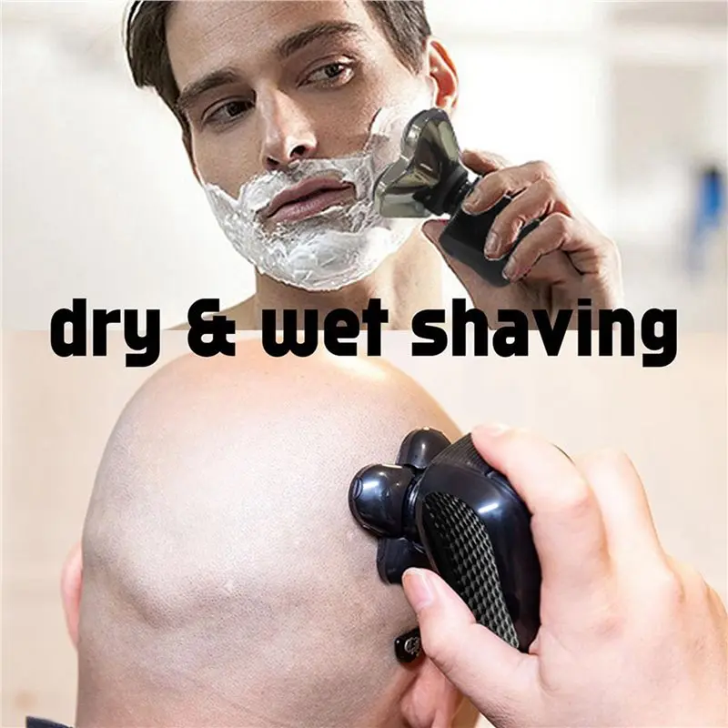 A23F-4PCS Head Shaver Replacement Heads For Titanium Head Shaver, 4 Cleaning Brush