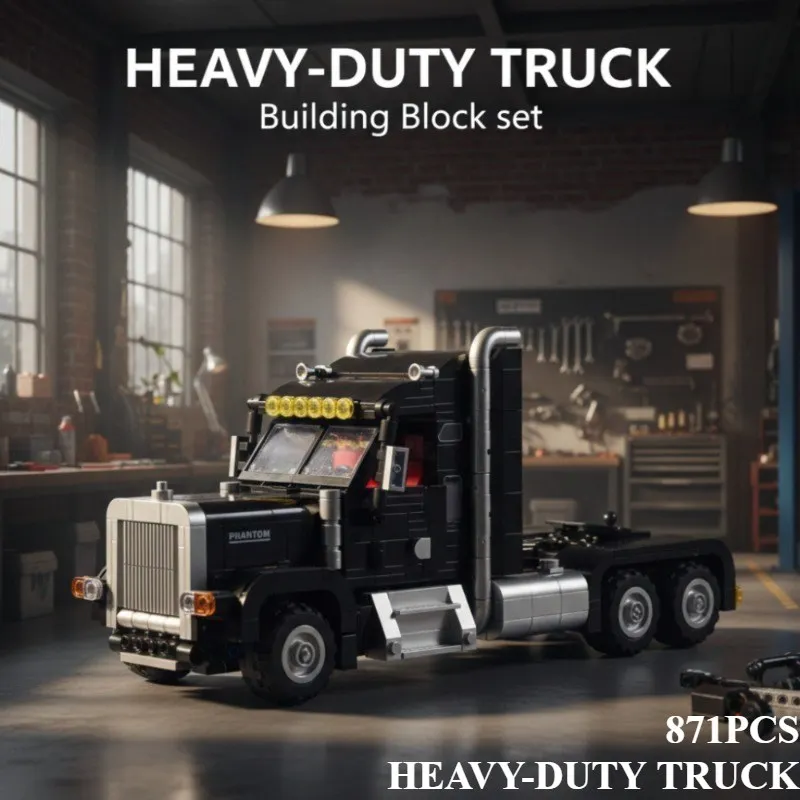 

871PCS Heavy Duty Truck Building Blocks City Sports Car Model Ornaments Collection Bricks Toys DIY Assembly Toys For Gifts