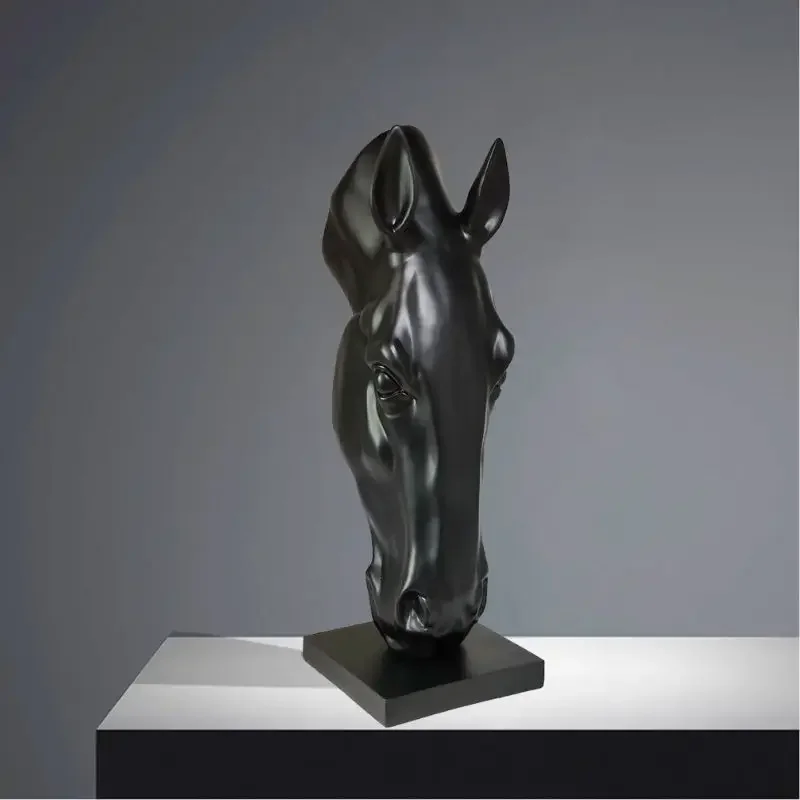 

Modern light luxury style Zunma ornament, porch soft decoration, hotel lobby sculpture floor decoration heightening platform