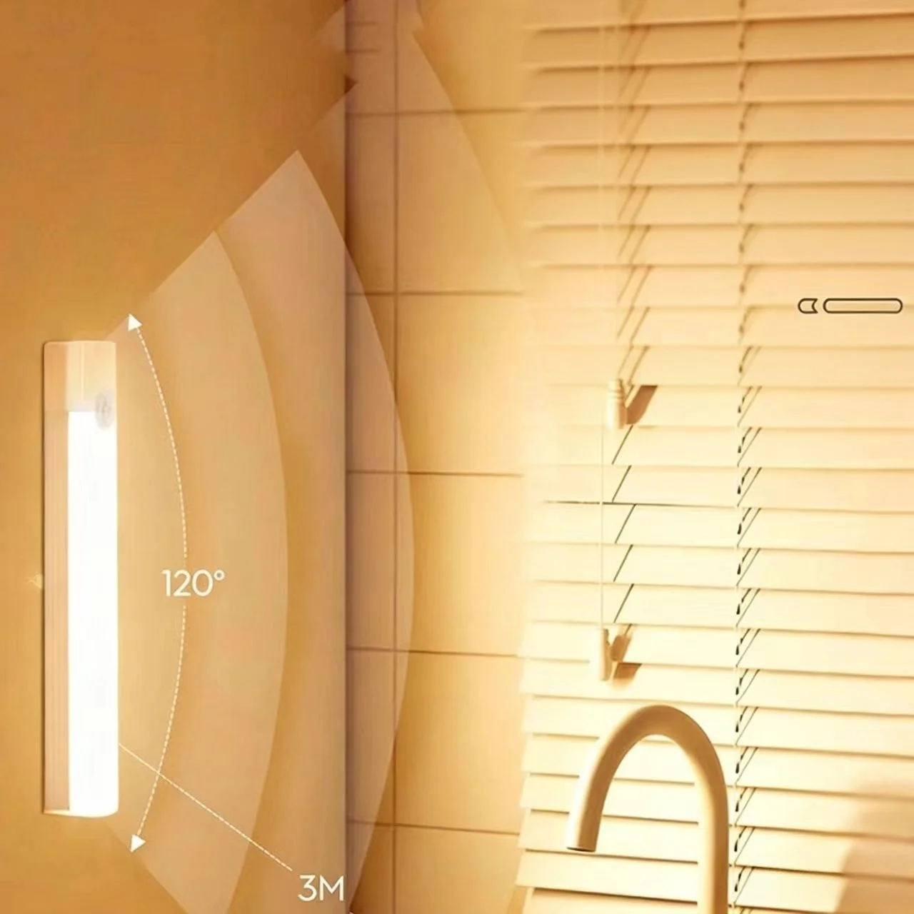 10CM WirelessTypeC Rechargeable Motion Sensor LED Induction Night Light Entrance Light Portable Light Aisle Light Lanscape Light