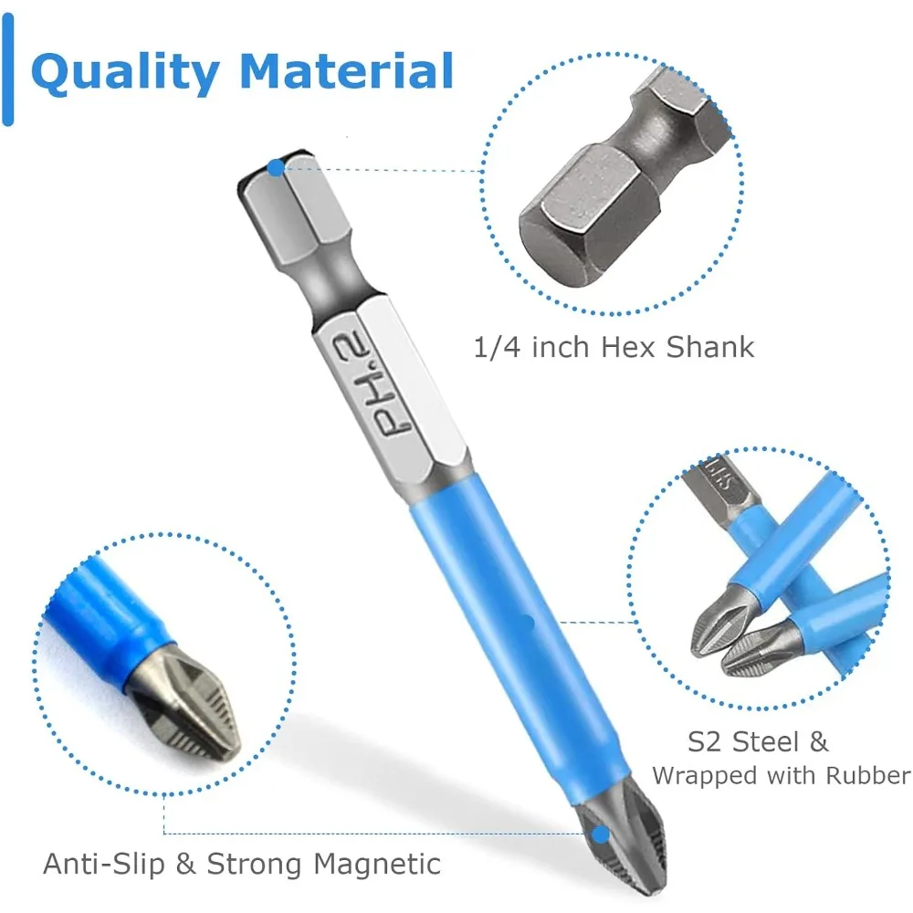 6pc Hexagonal Handle Anti Skid Electric Screwdriver Woodworking Cross Screwdriver Tool Set PH1 PH2 PH3 PZ1 PZ2 PZ3 gallery 4