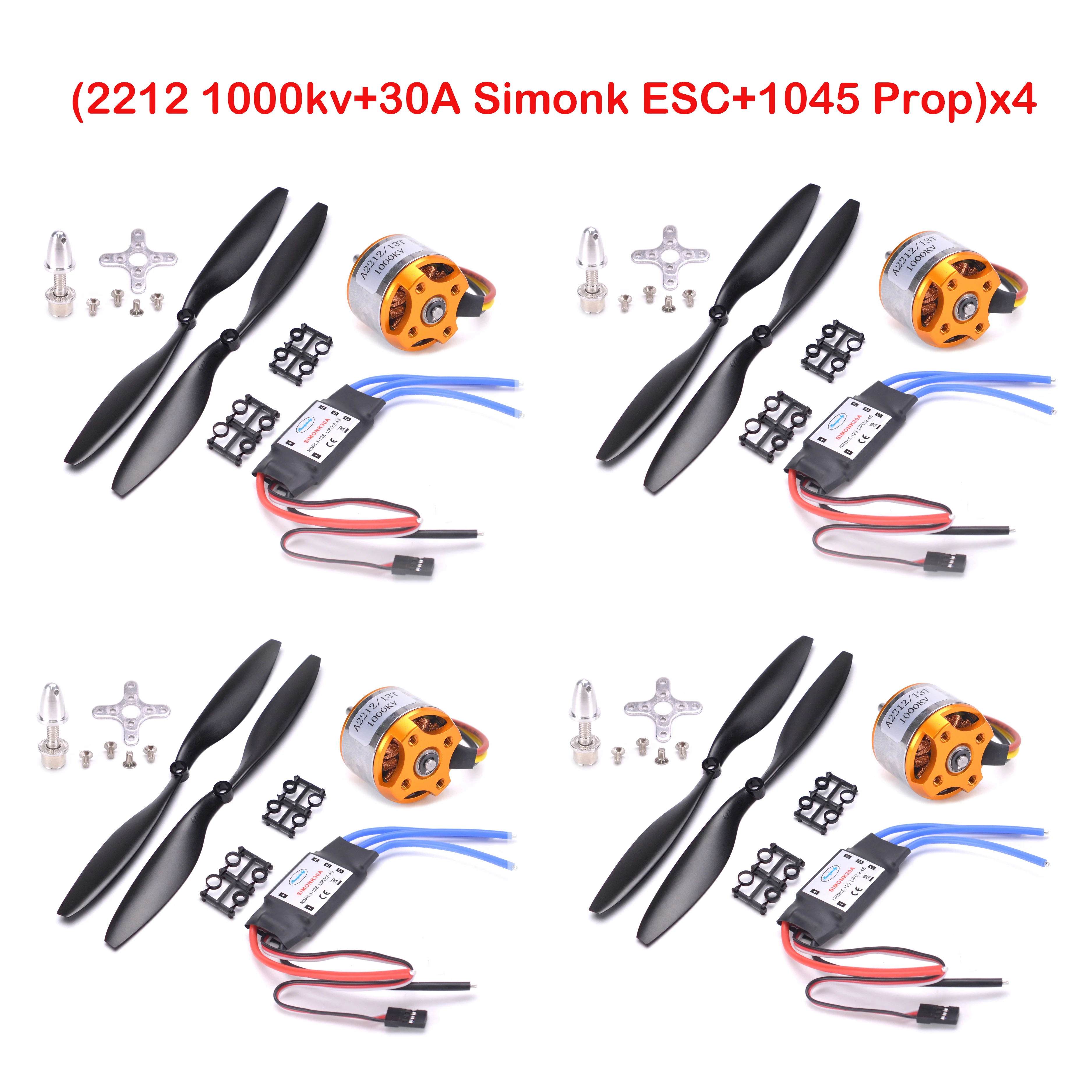 A2212 2212 1000KV Borstelloze Outrunner Motor 30A Borstelloze ESC voor F450 S500 S550DIY RC Quadcopter Hexacopter Multirotor