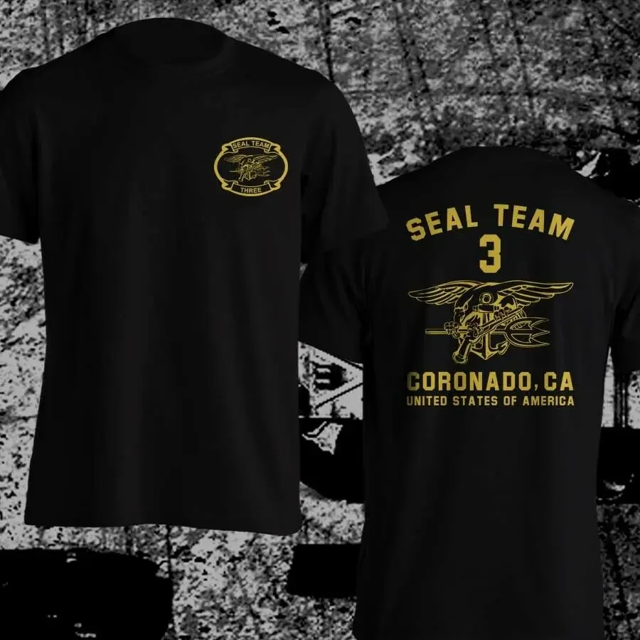 Naval SEAL Team Three DEVGRU Coronado US Special Military Force T-Shirt Summer Cotton Short Sleeve O-Neck Mens TShirt Streetwear