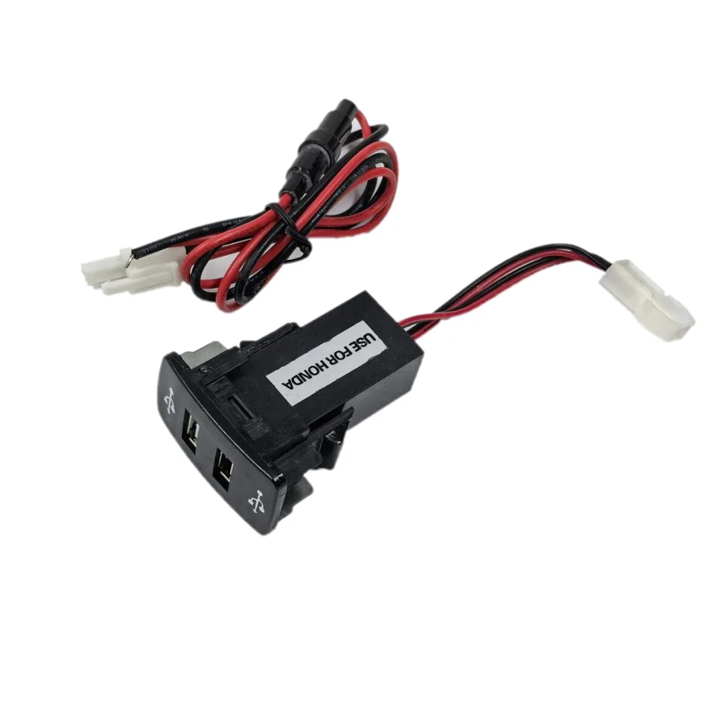 

DC5V 2.1A Car Dual USB Charger With Fuse For Honda Nissan or Suzuki Car etc, USB Car Charging Kit for Mobile Devices Phone etc