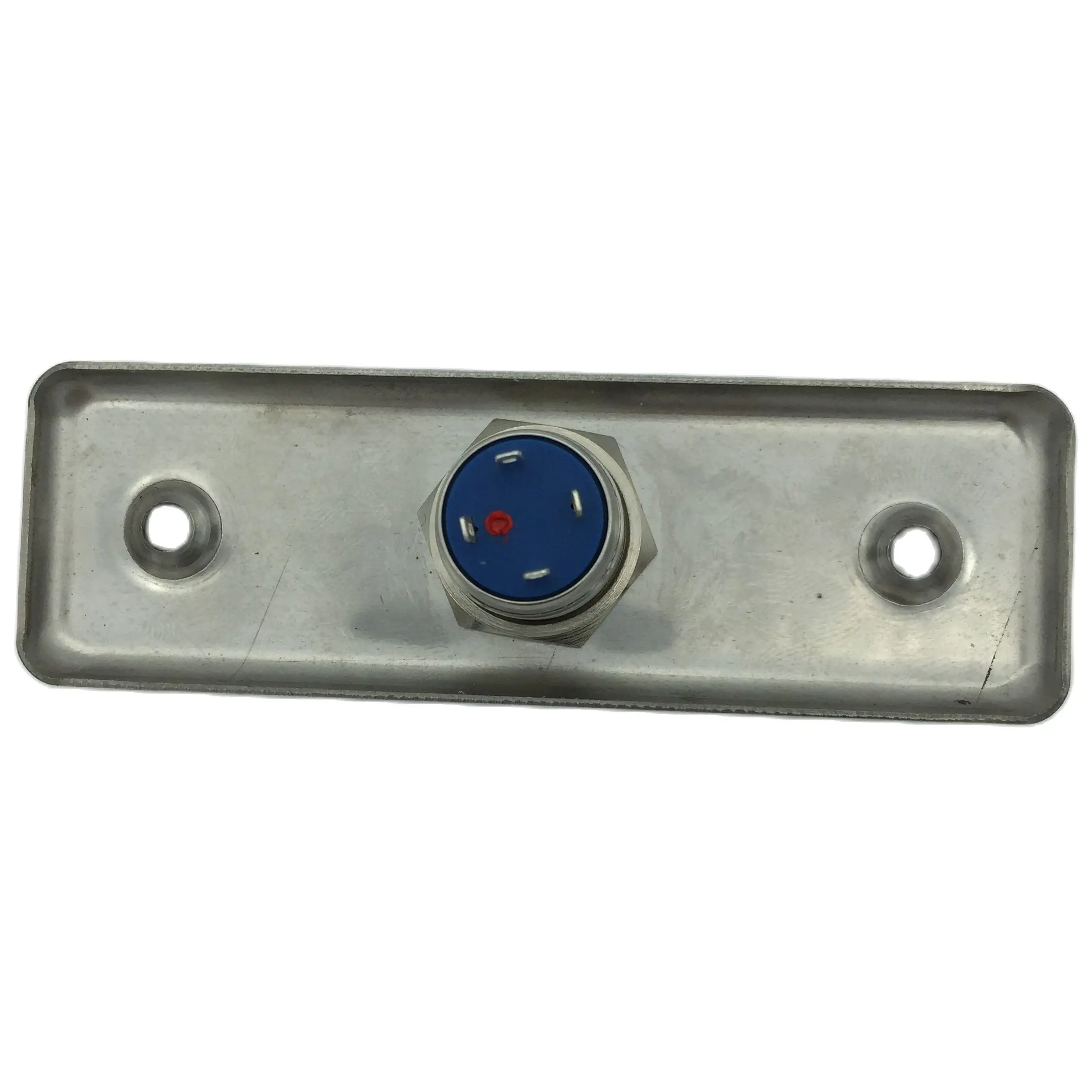 Zusen 16mm Strength Door Bell Push Button Switch with Ring Blue LED Light (ZS16F-10E/B/12V/S IP65 with panel)