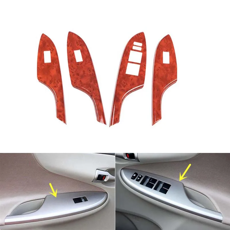 Car Interior Trim Strip For Toyota Corolla Altis 2007-2013 RHD Right Hand Drive Yellow Peach Colour Trim Decorative Strip