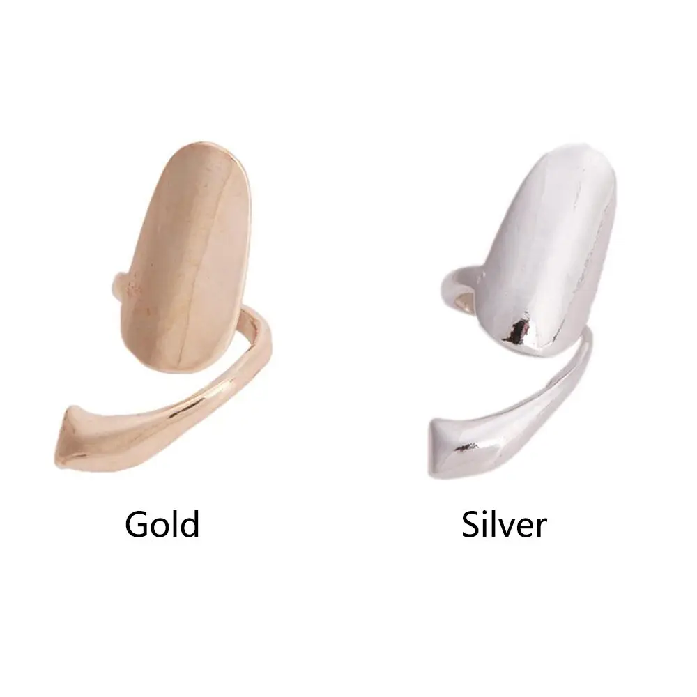 مجوهرات كاذبة مسمار الذهب معدن فنجر المرأة خواتم فضة الموضة #5