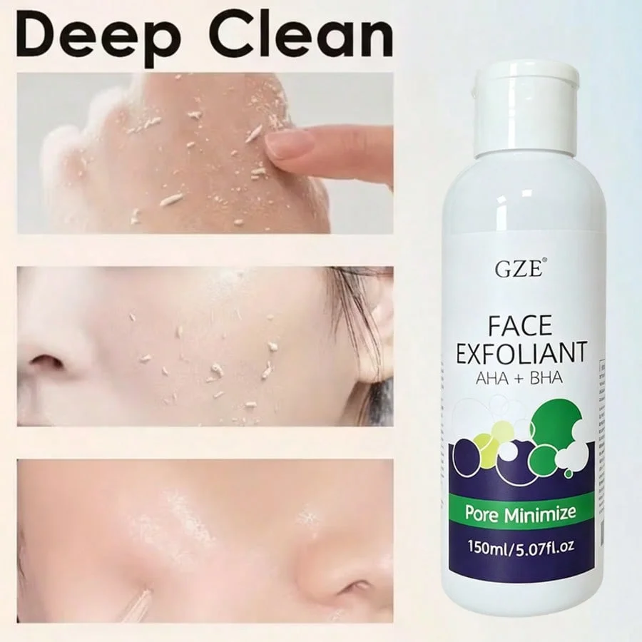 GZE Face Exfoliant, Pore Minimizing Liquid Exfoliator, Gentle Peel to Remove Dead Skin, Clear Blackheads & Refine Large Pores view 3