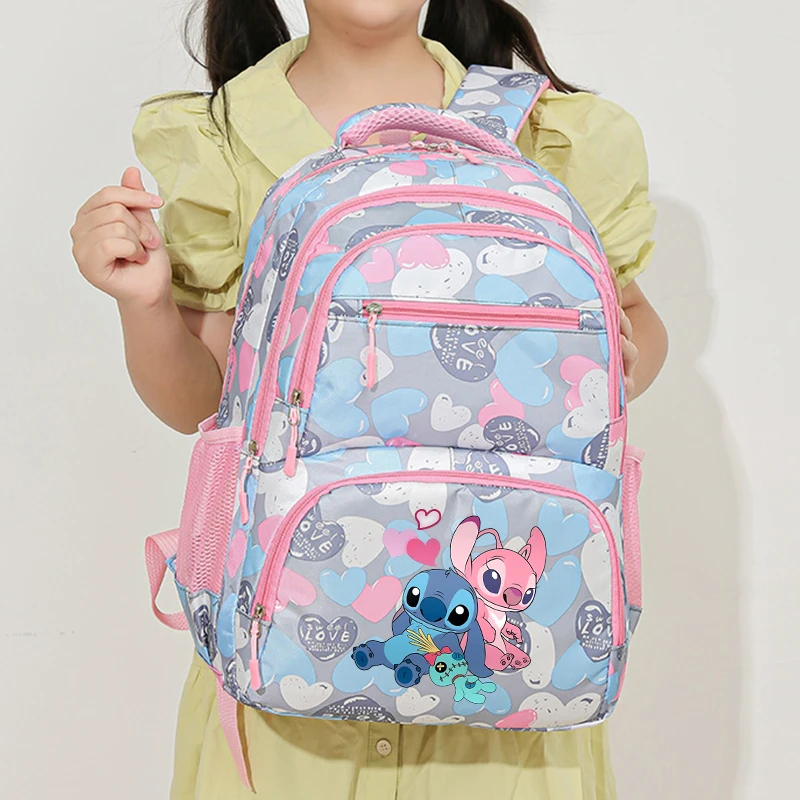 Lilo & Stitch Disney Backpack Kids Anime Girl Knapsack Kawaii Teenager School Bag Large Capacity Student Book Bag Rucksack Gift