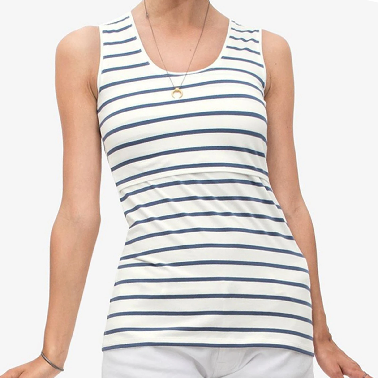Camiseta sin mangas a rayas pa - Pilates Yoga Embarazadas reseña y precio