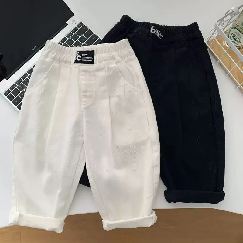 

Детские брюки RAISE Spring 2026 для мальчиков, хлопковые, с аппликацией, для малышей, повседневные, универсальные, для мальчиков