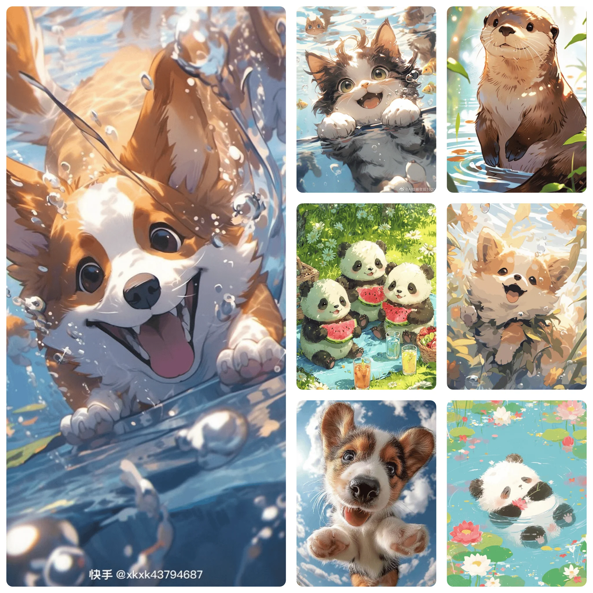 

Happy Corgi Puppy Swimming in Water 500PCS Jigsaw Puzzle Animal Educational Games Colorful Puzzles Gifts Home Decor