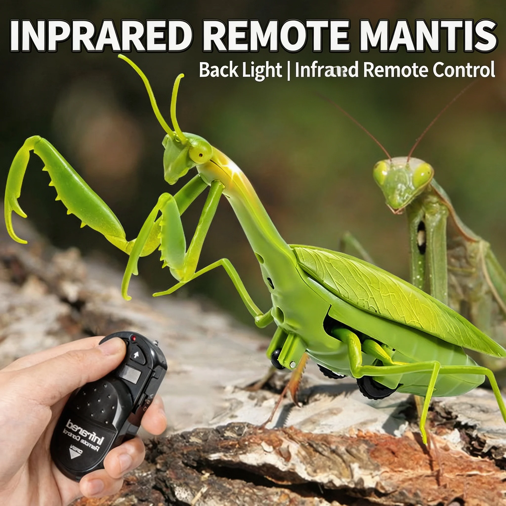 Funny RC Insect Mantis, Lifelike Simulation Crawling Toy, Novelty Prank Birthday Gift for Kids