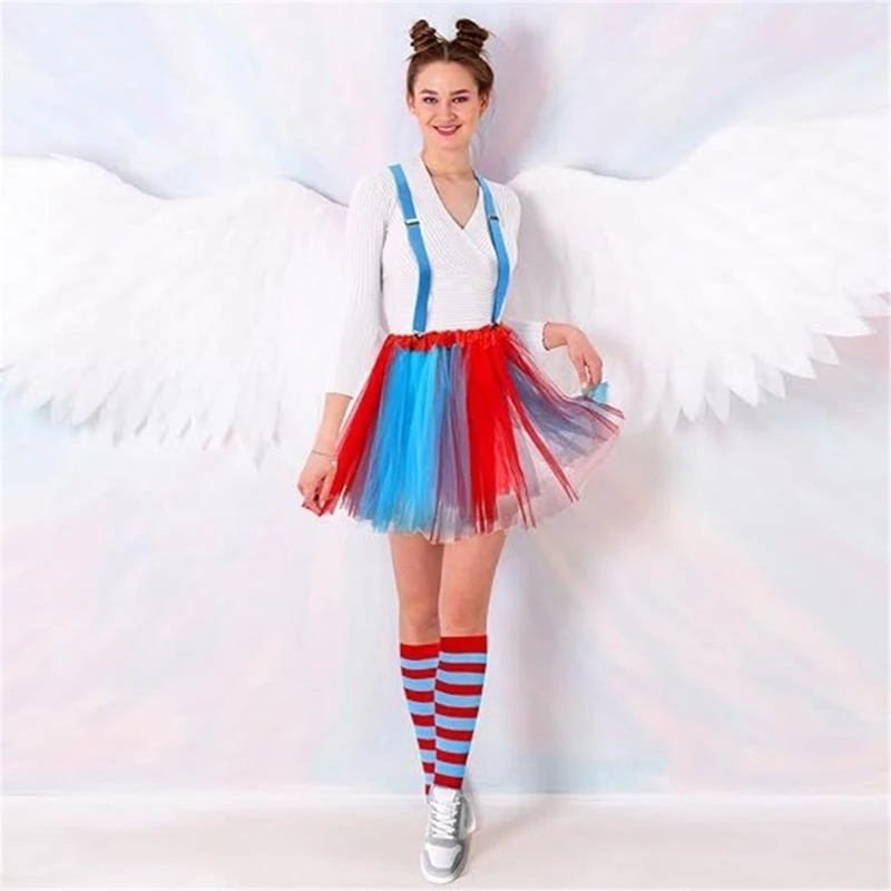 Regenbogen Tüllrock Set Bunte Rock Outfits Kurzrock weicher Tüllrock Rock