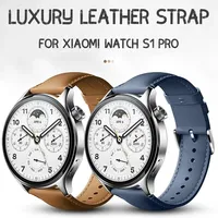 Leather Strap for Xiaomi Watch S3 S1 Pro/S1 & MI Color 2/S1 Active Cowhide Band for Universal 22MM Bracelet Accessories