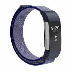 Compatible Replacement Band for Fitbit Charge 2, Men's and Women's Sports Watch with Nylon Band Midnight Blue/Black/Pink/Grey