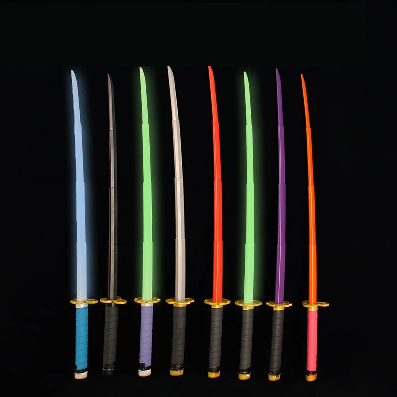 One Piece Roronoa Zoro Katana Cosplay Nidai Kitetsu Qiusui Noctilucent Lightsaber Retractable Toys Sword Plastics Model Gifts