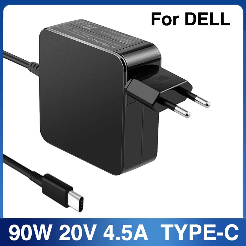 20V 4.5A 90W USB Type C Laptop Adapter Charger for Macbook DELL Latitude 5280 5480 5580 0TDK33 TDK33 XPS Notebook Power Supply