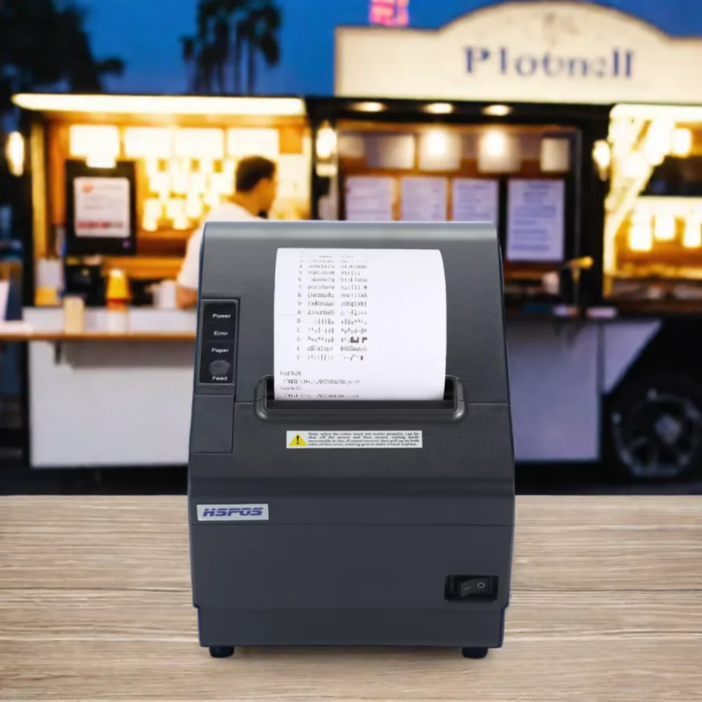 Ubereat POS Impressora para Restaurante, Impressora de Recibos de Prato, 80mm, WiFi, Bluetooth, Cortador Automático, Wi-Fi