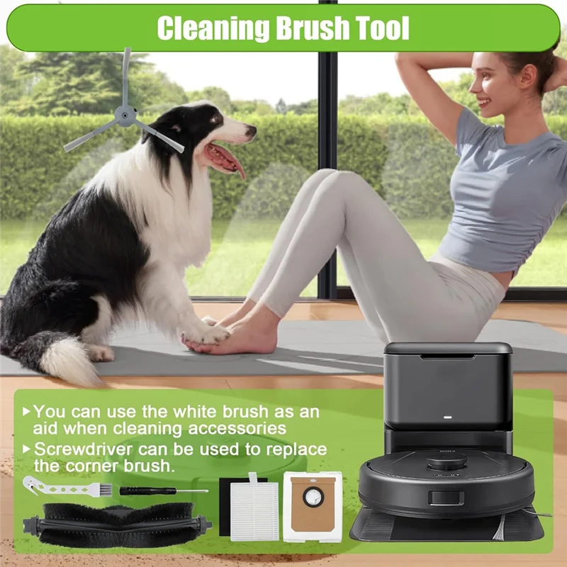 AY03-Para Eufy L60/ L60 SES/ L50/ L50 SES Robot aspirador Cepillo Lateral principal filtro Hepa paño de mopa bolsas de polvo piezas