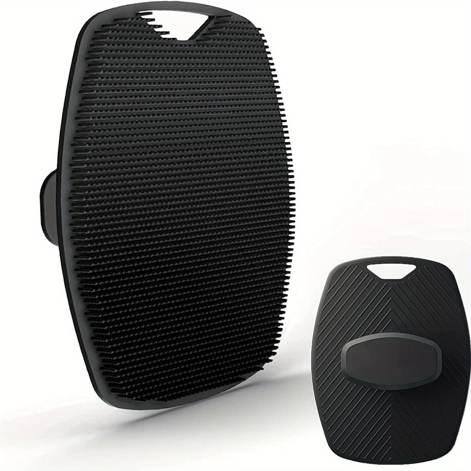 Depurador corporal de silicona exfoliante de 2 piezas, con mango ergonómico antideslizante, limpieza y masajea su piel, fácil de sujetar y colgar, B