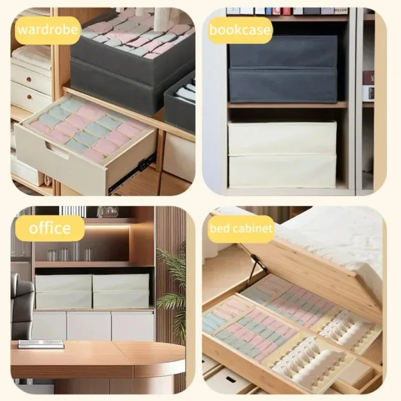 الجوارب الملابس الداخلية المنظم صندوق تخزين قابل للغسل عديم الرائحة صندوق تخزين درج منظم للملابس الداخلية حمالات الصدر الجوارب طماق المنظمون #2