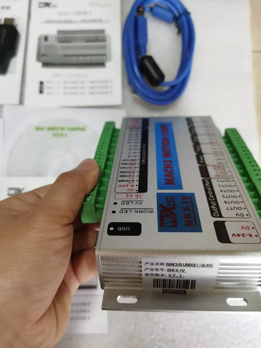 Mach3 Pengendali USB Papan Antarmuka Mach3 Kartu Kontrol Gerak Cnc Pengendali Ukiran 3 Sumbu Mesin Bubut 4 Sumbu Mengukir