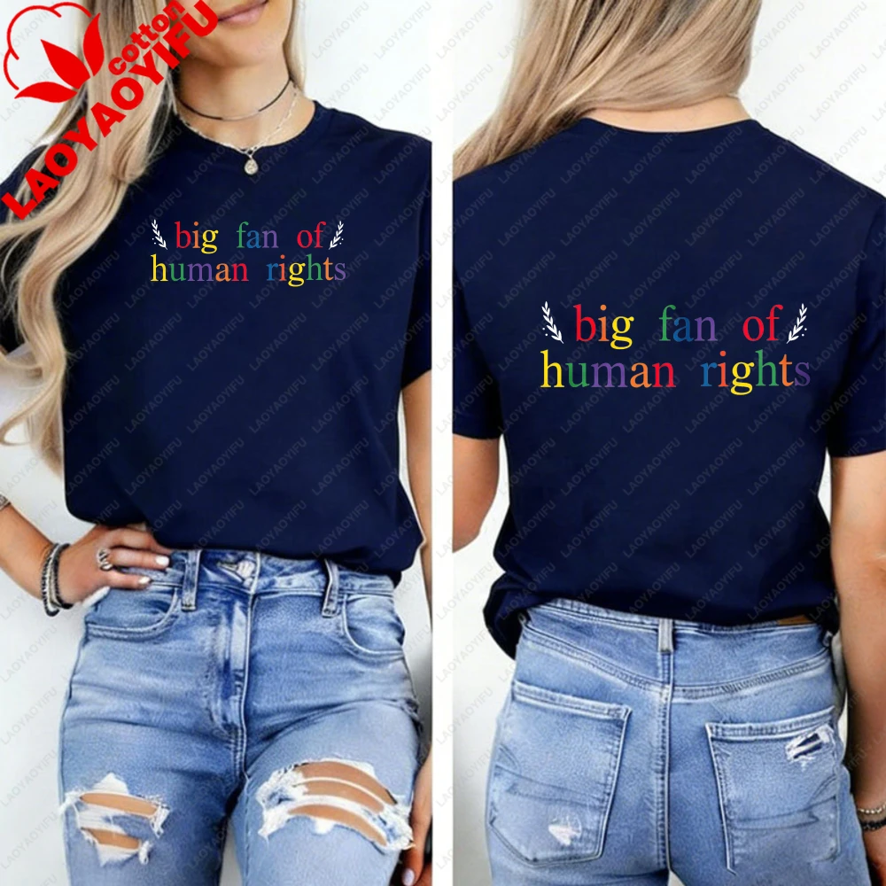 Social Justice T-shirt Big Fan of Human Rights Shirt Human Rights Top Social Justice Gift for Activist Vintage Clothes Y2k Tops